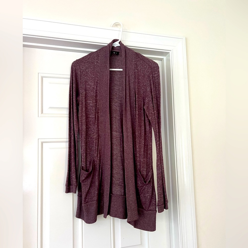 women’s plum comfy cardigan